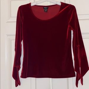Red velvet top